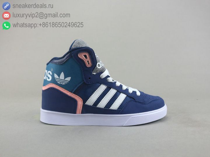 ADIDAS EXTABALL MID BLUE WHITE PINK WOMEN SKATE SHOES